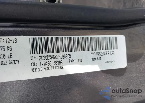 2014 Dodge Charger Sxt Plus z USA, uszkodzony, nr VIN 2C3CDXHGXEH199089